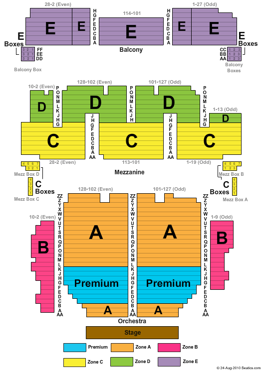 Palace Theatre New York City Seating Chart